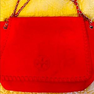 Scarlet Red Tory Burch tote